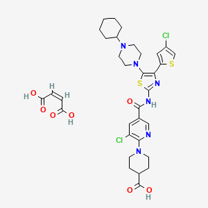 molecular formula C33H38Cl2N6O7S2 B1665335 Avatrombopag maleate CAS No. 677007-74-8