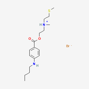 Benzoic acid, p-(butylamino)-, 2-(methylmethylthioethylamino)ethyl ester, hydrobromide