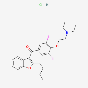 molecular formula C25H30ClI2NO3 B1665365 Amiodarone hydrochloride CAS No. 19774-82-4