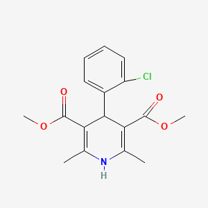 molecular formula C17H18ClNO4 B1665369 Dimethyl 4-(2-chlorophenyl)-2,6-dimethyl-1,4-dihydropyridine-3,5-dicarboxylate CAS No. 43067-01-2