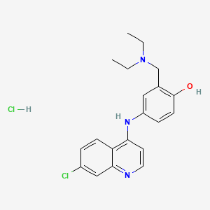 molecular formula C20H28Cl3N3O3 B1665372 Amodiaquine hydrochloride CAS No. 69-44-3