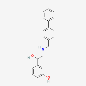 molecular formula C21H21NO2 B1665390 3-[1-Hydroxy-2-[(4-phenylphenyl)methylamino]ethyl]phenol CAS No. 775294-71-8