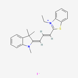 molecular formula C23H25IN2S B1665394 3-ethyl-2-[(E,3Z)-3-(1,3,3-trimethylindol-2-ylidene)prop-1-enyl]-1,3-benzothiazol-3-ium;iodide CAS No. 108527-83-9