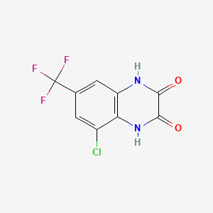 molecular formula C9H4ClF3N2O2 B1665404 5-Chloro-7-trifluoromethyl-1,4-dihydro-2,3-quinoxalinedione CAS No. 153504-72-4