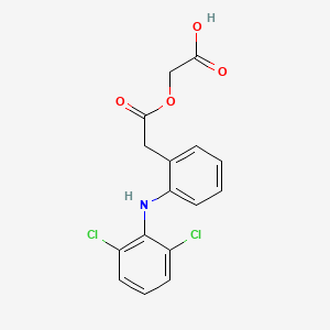 molecular formula C16H13Cl2NO4 B1665411 Aceclofenac CAS No. 89796-99-6