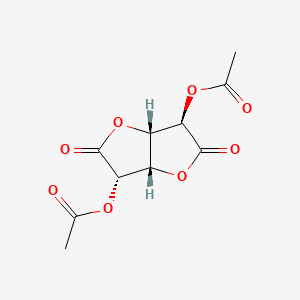 molecular formula C10H10O8 B1665414 (3S,3aR,6R,6aR)-6-(acetyloxy)-2,5-dioxo-hexahydrofuro[3,2-b]furan-3-yl acetate CAS No. 642-83-1
