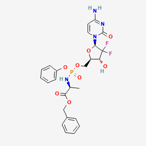molecular formula C25H27F2N4O8P B1665416 Acelarin CAS No. 840506-29-8