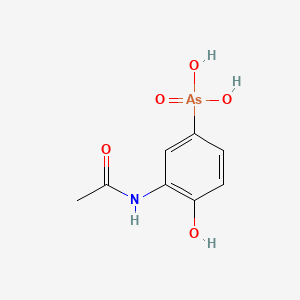 molecular formula C8H10AsNO5 B1665420 Acetarsol CAS No. 97-44-9
