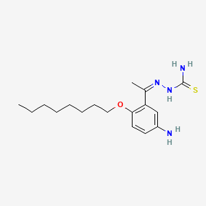 molecular formula C17H28N4OS B1665422 Acetophenone, 5'-amino-2'-(octyloxy)-, thiosemicarbazone CAS No. 13724-21-5