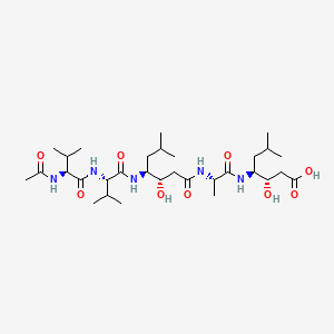 molecular formula C31H57N5O9 B1665427 乙酰肽亮氨酸 CAS No. 28575-34-0