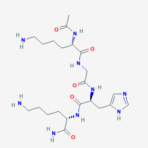 molecular formula C22H39N9O5 B1665430 Acetyl Tetrapeptide-3 CAS No. 827306-88-7