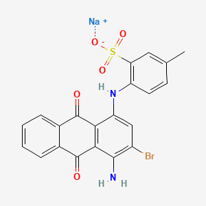 molecular formula C21H15BrN2NaO5S B1665441 Sodium 6-((4-amino-3-bromo-9,10-dihydro-9,10-dioxo-1-anthryl)amino)toluene-3-sulphonate CAS No. 6424-75-5