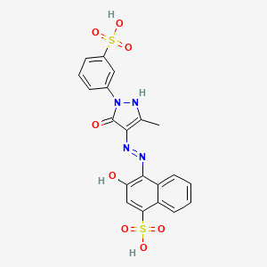molecular formula C20H16N4O8S2 B1665443 Acid Red 186 free acid CAS No. 50335-05-2