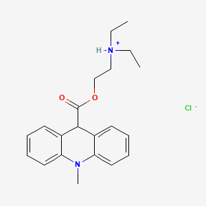 molecular formula C21H27ClN2O2 B1665453 2-(diethylamino)ethyl 10-methyl-9H-acridine-9-carboxylate;hydrochloride CAS No. 69781-84-6