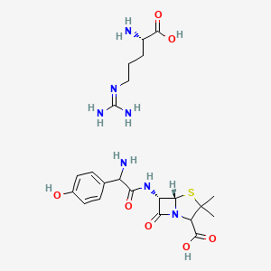 molecular formula C22H33N7O7S B1665476 Amoxycillin arginine salt CAS No. 59261-05-1