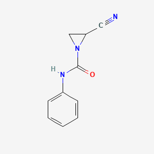 molecular formula C10H9N3O B1665479 1-Aziridinecarboxamide, 2-cyano-N-phenyl- CAS No. 55275-64-4