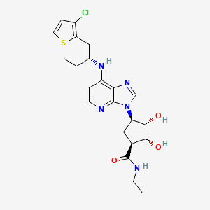 (1S,2R,3S,4R)-4-[7-[[(2R)-1-(3-chlorothiophen-2-yl)butan-2-yl]amino]imidazo[4,5-b]pyridin-3-yl]-N-ethyl-2,3-dihydroxycyclopentane-1-carboxamide