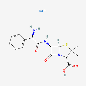 molecular formula C16H19N3NaO4S B1665487 Ampicillin sodium salt, BioXtra, suitable for cell culture CAS No. 69-52-3