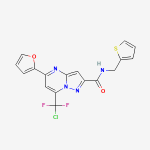 molecular formula C17H11ClF2N4O2S B1665493 Anguizole CAS No. 442666-98-0