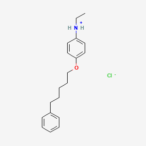 molecular formula C19H26ClNO B1665495 ANILINE, N-ETHYL-p-(5-PHENYLPENTYLOXY)-, HYDROCHLORIDE CAS No. 102320-71-8