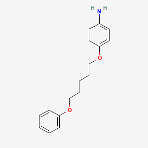 molecular formula C17H21NO2 B1665498 ANILINE, p-(5-PHENOXYPENTYLOXY)- CAS No. 101582-06-3