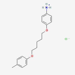 molecular formula C18H24ClNO2 B1665502 苯胺，对-(5-(对-甲苯氧基)戊氧基)-，盐酸盐 CAS No. 101781-61-7