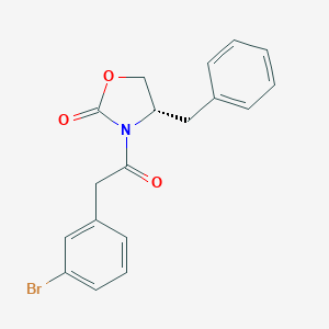 molecular formula C18H16BrNO3 B166554 (S)-4-苄基-3-(2-(3-溴苯基)乙酰)恶唑烷-2-酮 CAS No. 1207989-32-9
