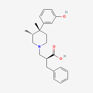 molecular formula C23H29NO3 B1665540 (S)-2-Benzyl-3-((3R,4R)-4-(3-hydroxyphenyl)-3,4-dimethylpiperidin-1-yl)propanoic acid CAS No. 156130-41-5