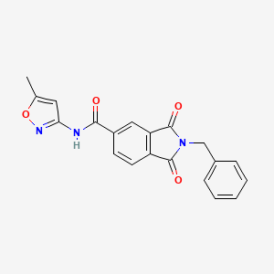 molecular formula C20H15N3O4 B1665545 2-benzyl-N-(5-methyl-3-isoxazolyl)-1,3-dioxo-5-isoindolinecarboxamide CAS No. 4418-73-9