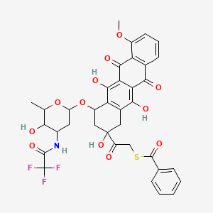 molecular formula C36H32F3NO12S B1665555 阿霉素14-硫代乙酸盐 CAS No. 101980-73-8