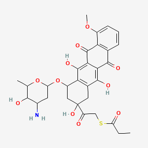 B1665557 Adriamycin 14-thiobutyrate CAS No. 101980-74-9