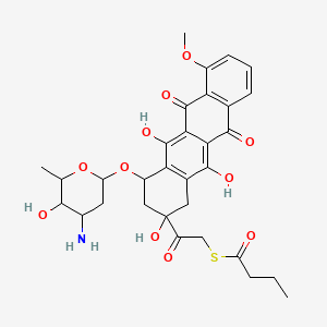 B1665559 Adriamycin 14-thiovalerate CAS No. 101980-75-0