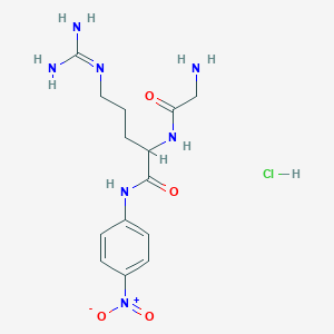 molecular formula C14H22ClN7O4 B166557 H-Gly-Arg-Pna 2HCl CAS No. 125455-61-0