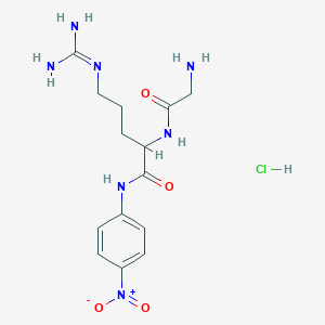 molecular formula C14H23Cl2N7O4 B166557 H-Gly-Arg-Pna 2HCl CAS No. 125455-61-0