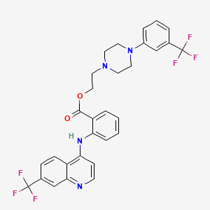 molecular formula C30H26F6N4O2 B1665575 Antrafenine CAS No. 55300-29-3