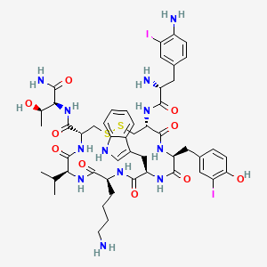 molecular formula C50H66I2N12O10S2 B1665579 Unii-EW91fww4HC CAS No. 846569-60-6