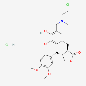 molecular formula C25H33Cl2NO6 B1665603 Arctigenin mustard CAS No. 26788-57-8