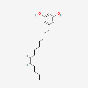 molecular formula C20H32O2 B1665608 1,3-Benzenediol, 2-methyl-5-(8-tridecenyl)-, (Z)- CAS No. 72629-62-0