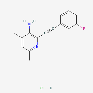 molecular formula C15H14ClFN2 B1665614 Raseglurant hydrochloride 