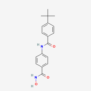 molecular formula C18H20N2O3 B1665617 Tert-butylbenzamido hydroxylbenzamide CAS No. 847249-57-4
