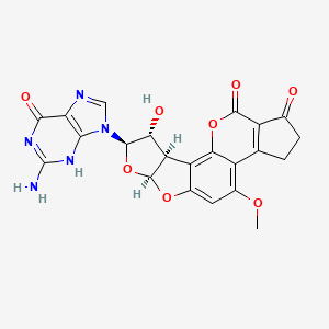 molecular formula C22H17N5O8 B1665620 AFB1-N7-鸟嘌呤 CAS No. 79982-94-8