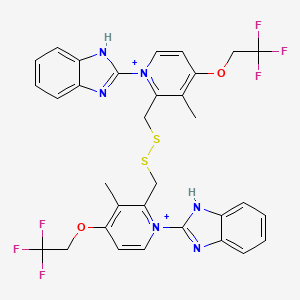 molecular formula C32H28F6N6O2S22+ B1665627 AG-1812 free base CAS No. 700341-80-6