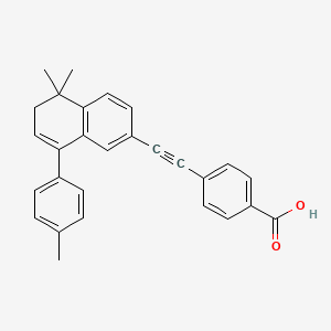 molecular formula C28H24O2 B1665644 4-[2-[5,5-dimethyl-8-(4-methylphenyl)-6H-naphthalen-2-yl]ethynyl]benzoic acid CAS No. 171746-21-7