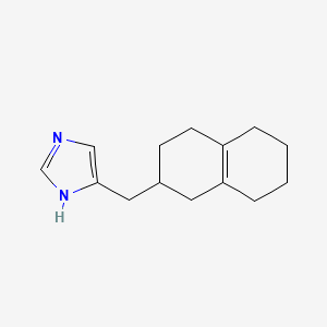 molecular formula C14H20N2 B1665651 1H-Imidazole, 5-((1,2,3,4,5,6,7,8-octahydro-2-naphthalenyl)methyl)- CAS No. 226571-05-7