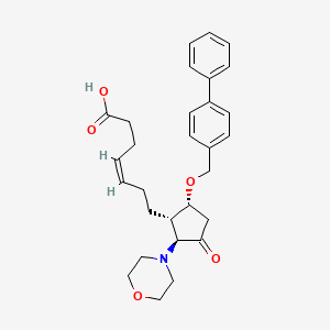 (4Z)-7-[(1S,2S,5R)-5-[([1,1'-biphenyl]-4-yl)methoxy]-2-(morpholin-4-yl)-3-oxocyclopentyl]hept-4-enoic acid