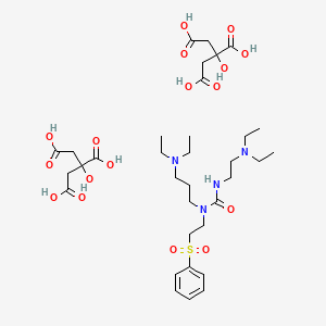 Urea, N'-(2-(diethylamino)ethyl)-N-(3-(diethylamino)propyl)-N-(2-(phenylsulfonyl)ethyl)-, 2-hydroxy-1,2,3-propanetricarboxylate (1:2)