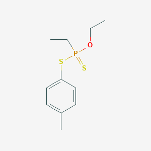 Phosphonodithioic acid, ethyl-, O-ethyl S-(4-methylphenyl) ester