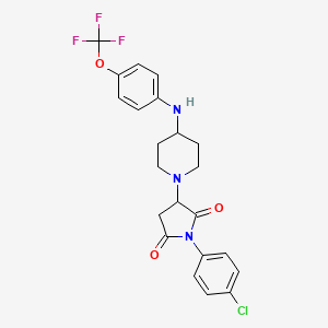 1-(4-Chlorophenyl)-3-[4-[4-(trifluoromethoxy)anilino]piperidin-1-yl]pyrrolidine-2,5-dione