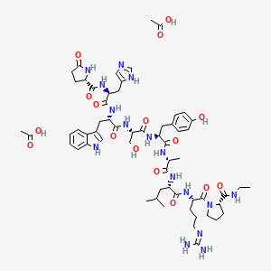 molecular formula C60H86N16O16 B1665681 Alarelin acetate CAS No. 79561-22-1