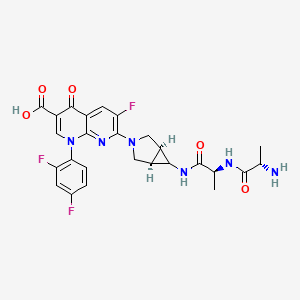 molecular formula C26H25F3N6O5 B1665683 Alatrofloxacin CAS No. 146961-76-4